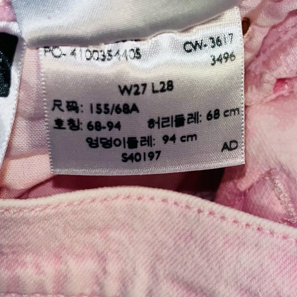 LEVIS 501 Scraped Pale Mauve Pink Jeans sz 27 - Picture 8 of 14